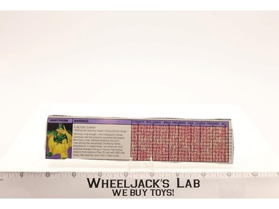 Barrage Action Figure Tech Spec 1985 Vintage Hasbro G1 Transformers