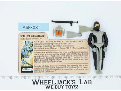 Torpedo V1 100% Complete G.I. Joe Hasbro 1983 Hasbro Vintage Action Figure