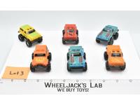 Lot of 6 McDonalds Stomper Schaper Rough Riders Toy Car Action Figures