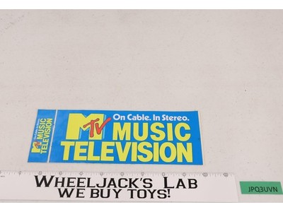 Vintage MTV Music Television Bumper Sticker with Mini Sticker, Unused