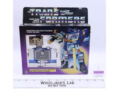 Soundwave & Buzzsaw W/ Box & Insert 1985 Vintage G1 Transformers Action Figure