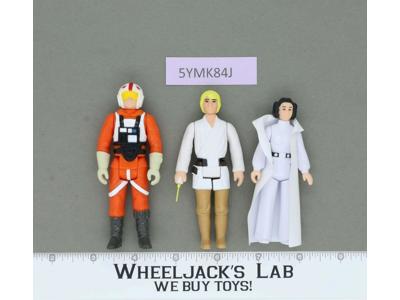 Lot of 3 Star Wars Action Figures 2020 Hasbro Princess Leia Luke Skywalker