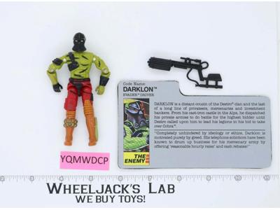Darklon V1 100% Complete 1989 G.I. Joe Hasbro Vintage Action Figure
