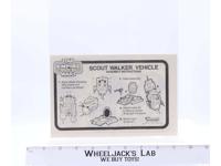 Scout Walker Vehicle Instructions Manual Kenner 1982 Star Wars