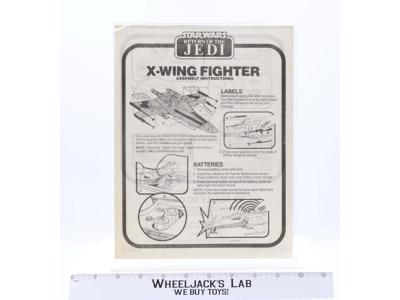 X-wing Fighter Assembly Instructions ORIGINAL Kenner 1982 Star Wars Kenner