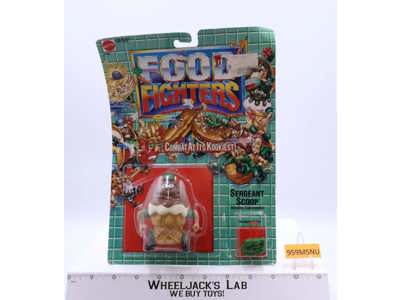 Sergeant Scoop Food Fighters 1988 Mattel Vintage Action Figure NEW MOSC SEALED