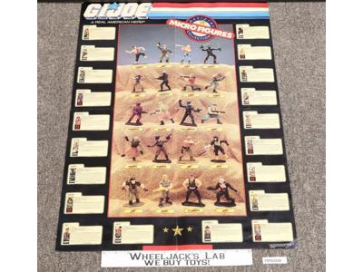 G.I. Joe Official Micro Figures Collection 1989 Large Fold Out Vintage Poster