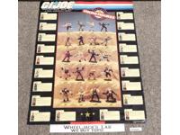 G.I. Joe Official Micro Figures Collection 1989 Large Fold Out Vintage Poster