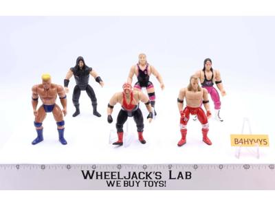 Lot of 6 Miniature WWF Wrestling 1990's Jakks Pacific 3" Action Figures