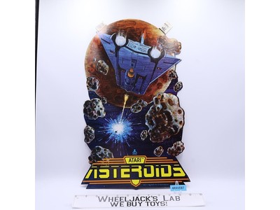 Asteroids Die-Cut Cardstock Poster W/ Eyelet Double Sided Atari 1982 Vintage