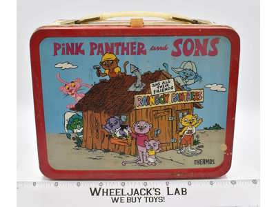 Pink Panther and Sons with Thermos 1984 Thermos United Artists Metal Lunchbox