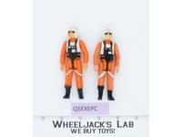 Lot of 2 X-Wing Pilot Luke Skywalker Star Wars Vintage 1978 Action Figures