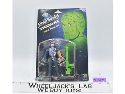 Steelwill With Ultrasoinc Suit MOSC NEW Silverhawks 1986 Kenner Telepix Figure