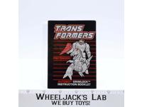 Grimlock Instruction Manual Booklet Action Figure 1988 Hasbro G1 Transformers