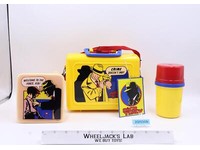 Dick Tracy Plastic Yellow Lunch Box + Thermos Mug & Sandwich Container NEW W/Tag
