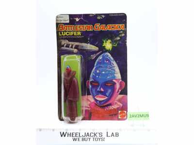 Lucifer Battlestar Galactica W/Card & Bubble 1978 Mattel Vintage Figure RARE