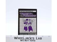 Dreadwind Instruction Manual Booklet 1987 Hasbro G1 Transformers