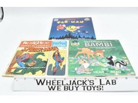 Late 1970's to Early 1980's Variety Collection of 3 Books and Records