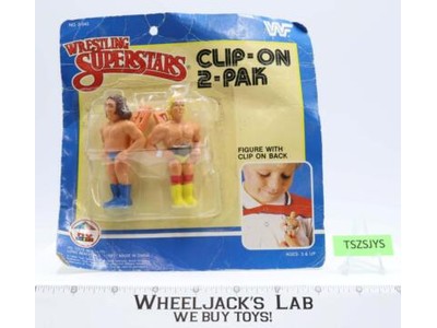 Wrestling Superstars Clip-On 2-Pk HG Toys 1985 Titan Sports NEW MOSC SEALED