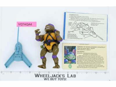 Sewer Swimming Don 100% Complete Teenage Mutant Ninja Turtle TMNT Playmates 1989