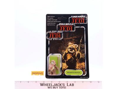 Wicket W. Warrick Ewok 70 Back Tri-Logo Star Wars ROTJ 1983 Palitoy NEW MOSC