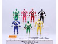 Lot of 7 Power Rangers 1990's 5.25" 4.75" Bandai Action Figures w/ Weapons