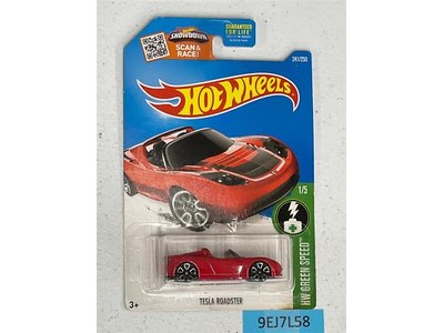 Tesla Roadster Hot Wheels 2015 Mattel HW Green Speed MOSC NEW