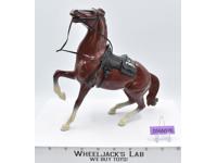 US Mail Saddled Brown Plastic Horse by Hartland Vintage Action Figure