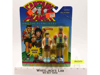 Ma-TI and Kwame Bonus Pack Captain Planet 1991 Tiger Toys NEW MOSC SEALED