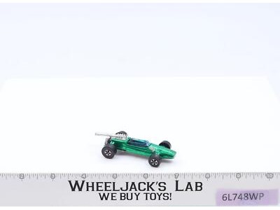 Brabham-Repco F-1 Green 1968 Redline Hot Wheels Mattel Vintage RL BLACK BASE