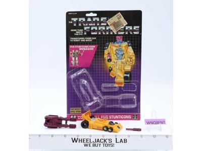 Drag Strip 100% Complete W/CARDBACK & BUBBLE 1986 G1 Transformers Vintage