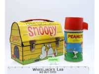 Snoopy The Peanuts Dome Metal Lunchbox W/Thermos 1968 United Feature Syndicate
