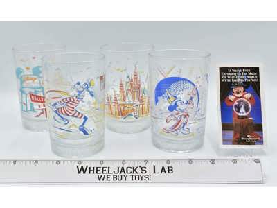 Walt Disney World 100 Years of Magic 25th Anniversary McDonalds Set of 4 Glasses