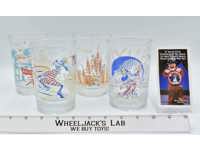 Walt Disney World 100 Years of Magic 25th Anniversary McDonalds Set of 4 Glasses