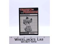 Camshaft Instruction Manual Booklet 1984 Hasbro G1 Transformers Action Figure