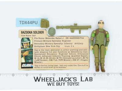Zap V1.5 Swivel Arm 100% Complete 1983 G.I. Joe Hasbro Vintage Action Figure