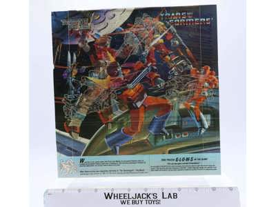 Rodimus Prime Insert Poster Glow In The Dark 1986 G1 Transformers Vintage