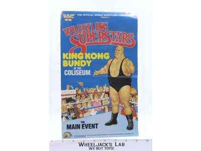 King Kong Bundy Original Poster 12x7.5 1980's WWF LJN Wrestling Vintage