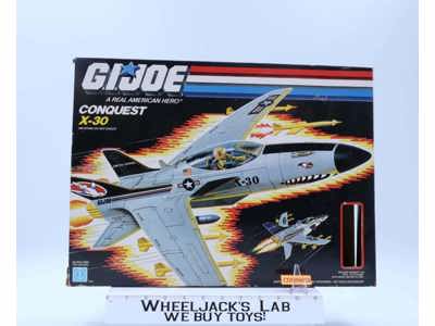 Conquest X-30 & Slip-Stream Complete W/Box G.I. Joe 1986 Hasbro Vintage Vehicle