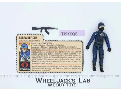 Cobra Officer V1.5 Swivel Arms 100% Complete 1983 G.I. Joe Hasbro Vintage Figure