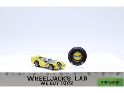 Jet Threat Yellow 1970 Mattel Redline Hot Wheels RL w/ BUTTON NICE!