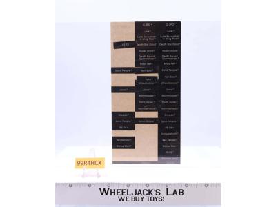 Black Labels Sticker Sheet for Vinyl Collector Case ORIGINAL Star Wars Kenner