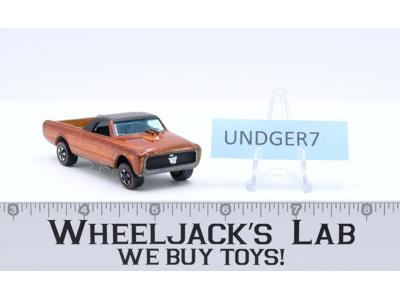Custom Fleetside Orange Hot Wheels Mattel 1968 Redline Vintage RL