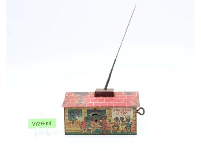 Jazzbo Jim The Dancer on the Roof Platform/Box Only Wind Up Tin Toy Unique Art