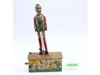 Dandy Jim The Clown Dancer WORKS Wind Up Tin Toy by Unique Art