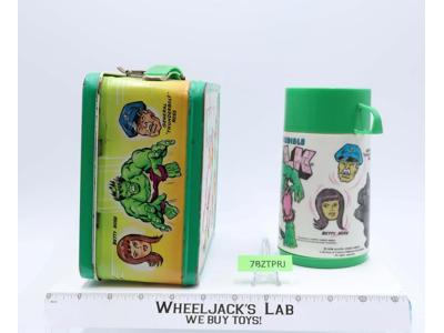 The Incredible Hulk Vintage Metal Lunchbox w/ Thermos 1978 Marvel Comics Group