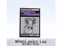 Blitzwing Instruction Manual Booklet 1985 Hasbro G1 Transformers