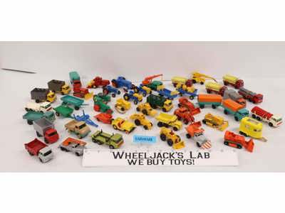 Lot of 48 Construction Farm Cars/Vehicles W/ Show Case Matchbox Lesney