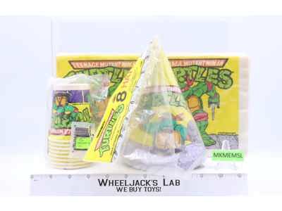 Set of Party Hats Cups & Napkins TMNT 1989 by Unique Vintage NEW SEALED