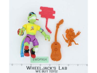 Rock n Roll Mondo Gecko 100% Complete Teenage Mutant Ninja Turtle TMNT 1990